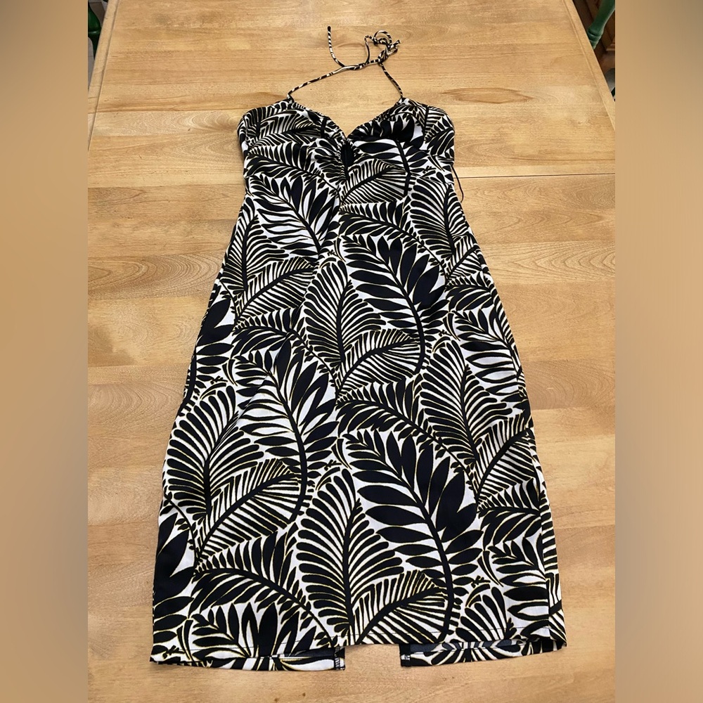 Christian Lacroix Dress Women’s Size XS Printed Low Back Halter Cutout